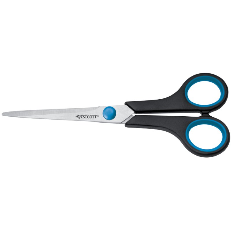 WESTCOTT ciseaux Easy Grip, droitier, bleu/noir, 247 mm